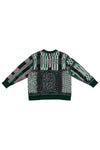 S.R. STUDIO. LA. CA. BY STERLING RUBY FLOAT JACQUARD CREWNECK SWEATER INSECT INDEX