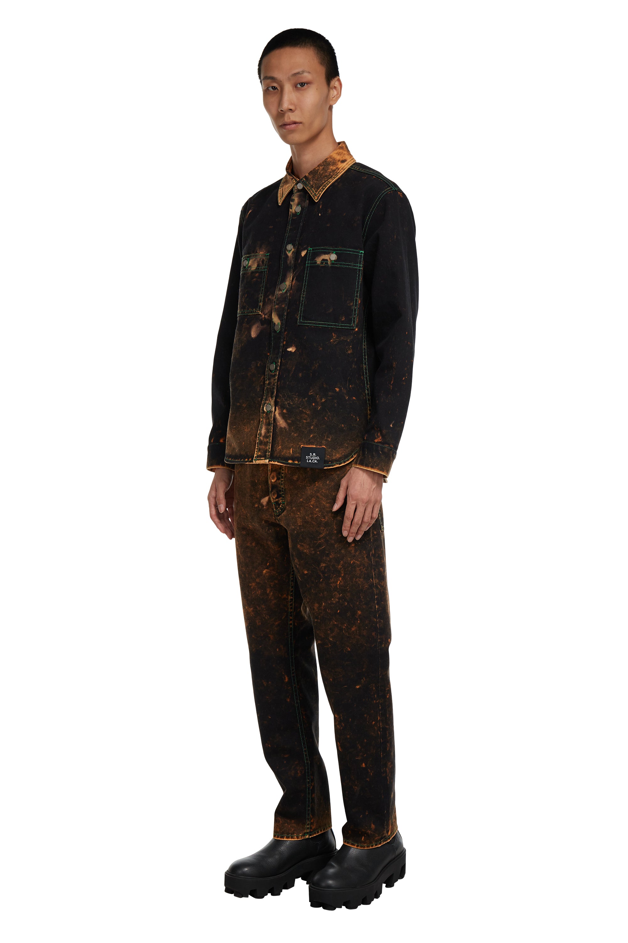 AP MEN'S C-JEAN WITH CONTRAST STITCHING AND IO WASH