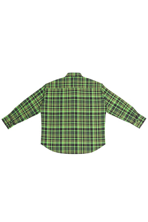 OPEN-WEAVE CHECK OVERSIZED BUTTON DOWN SHIRT S.R. STUDIO. LA. CA. BY STERLING RUBY