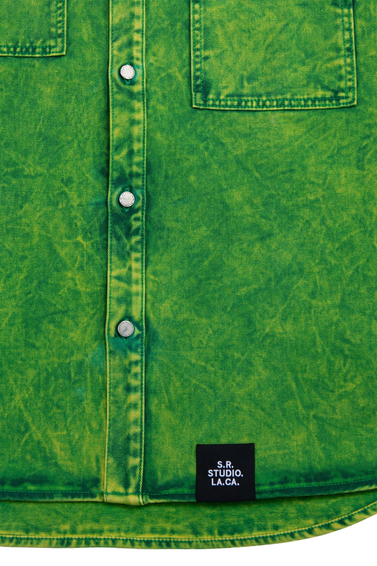 MEN'S OVERSIZED SHIRT WITH LIME IO WASH  S.R. STUDIO. LA. CA. by Sterling Ruby