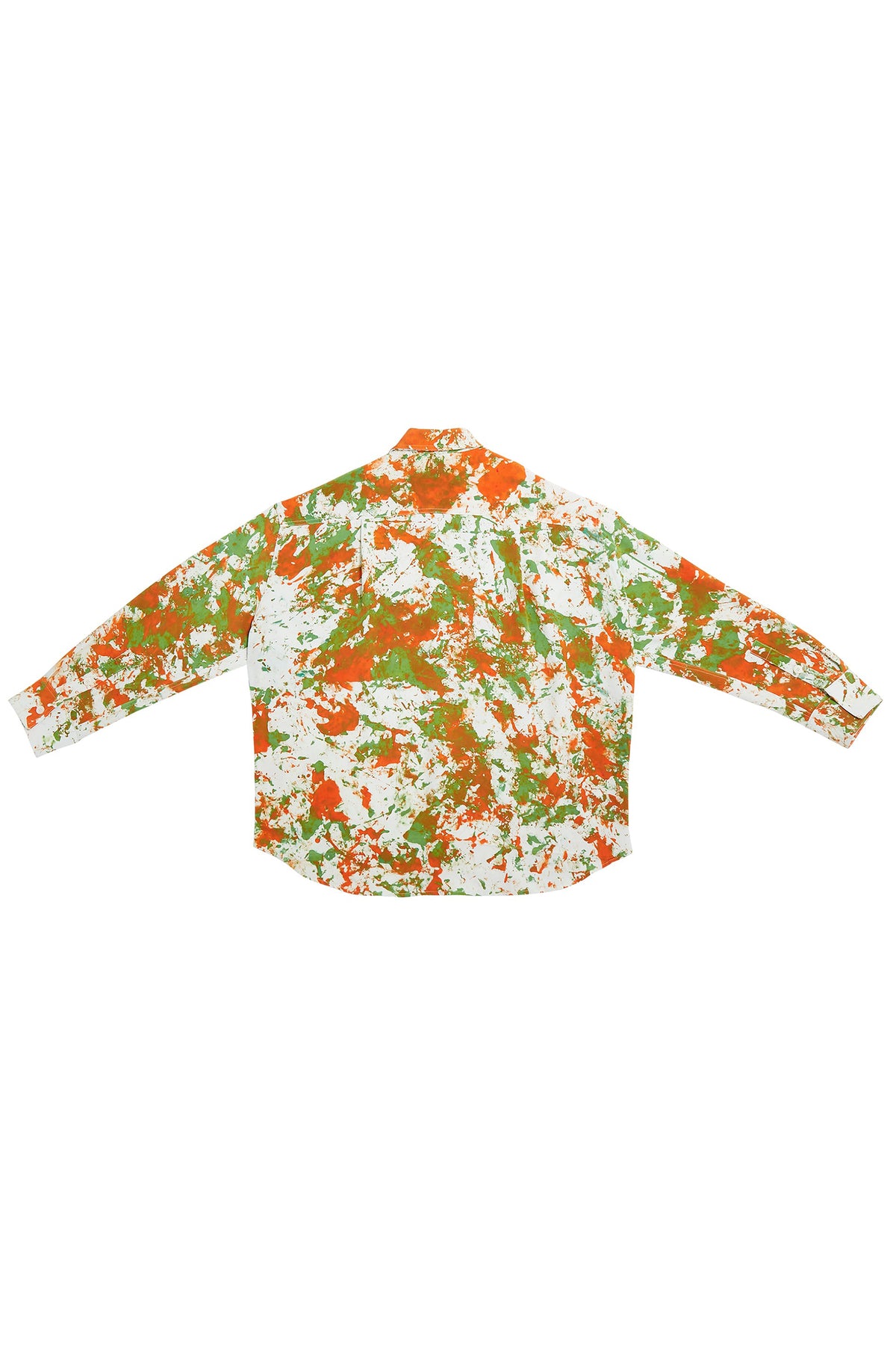 HAND-DYED SOTO OVERSIZED LONG SLEEVE BUTTON DOWN SHIRT WITH BACK PLEATS