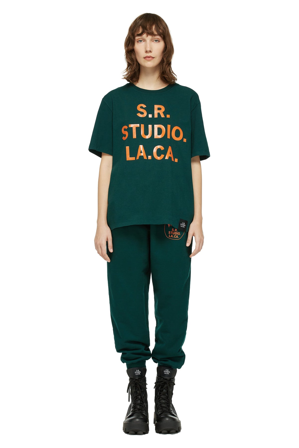 BASIC T-SHIRT WITH S.R.S. LOGO AND VAMPIRE SUNRISE