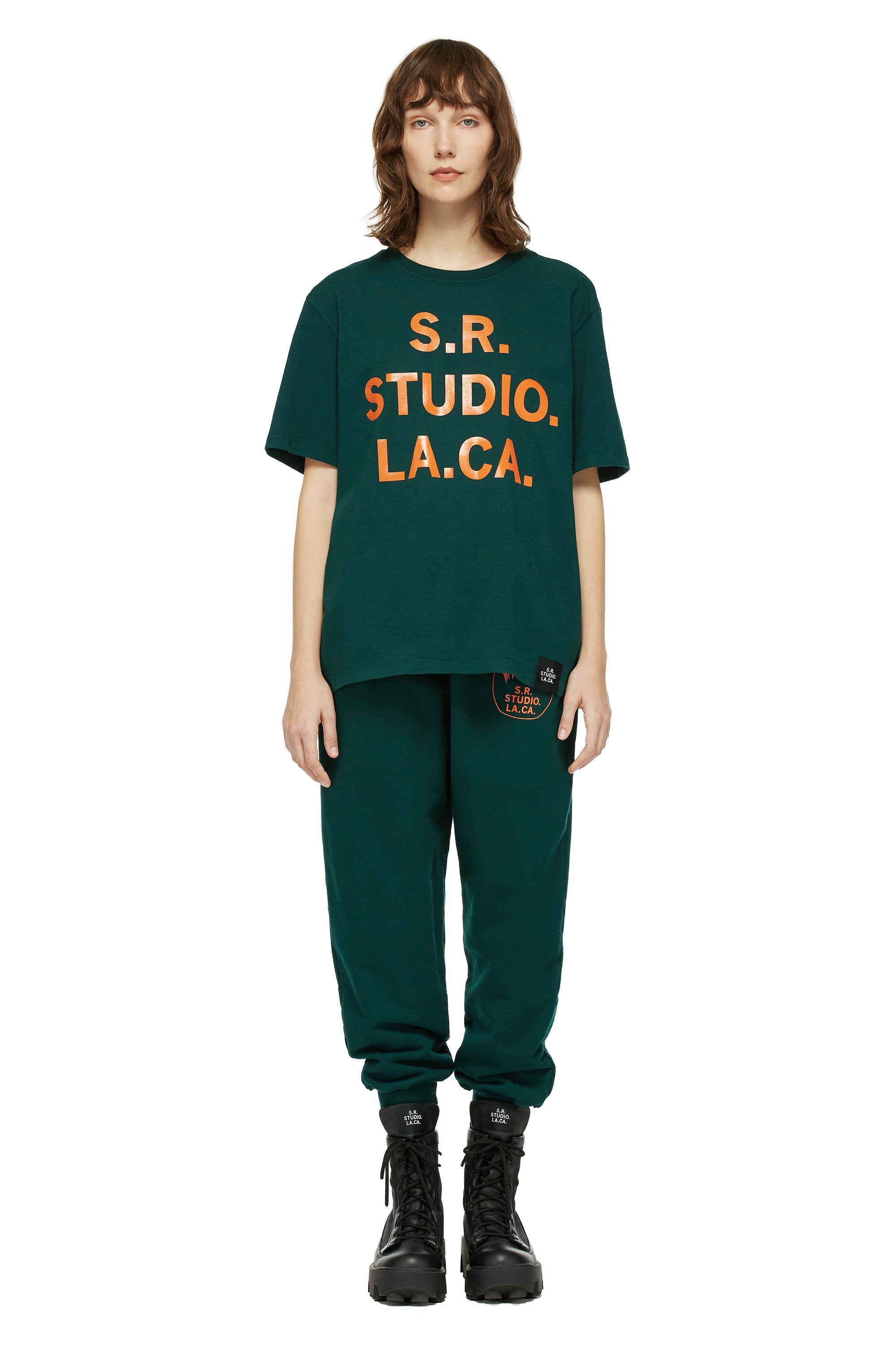 BASIC T-SHIRT WITH S.R.S. LOGO AND VAMPIRE SUNRISE