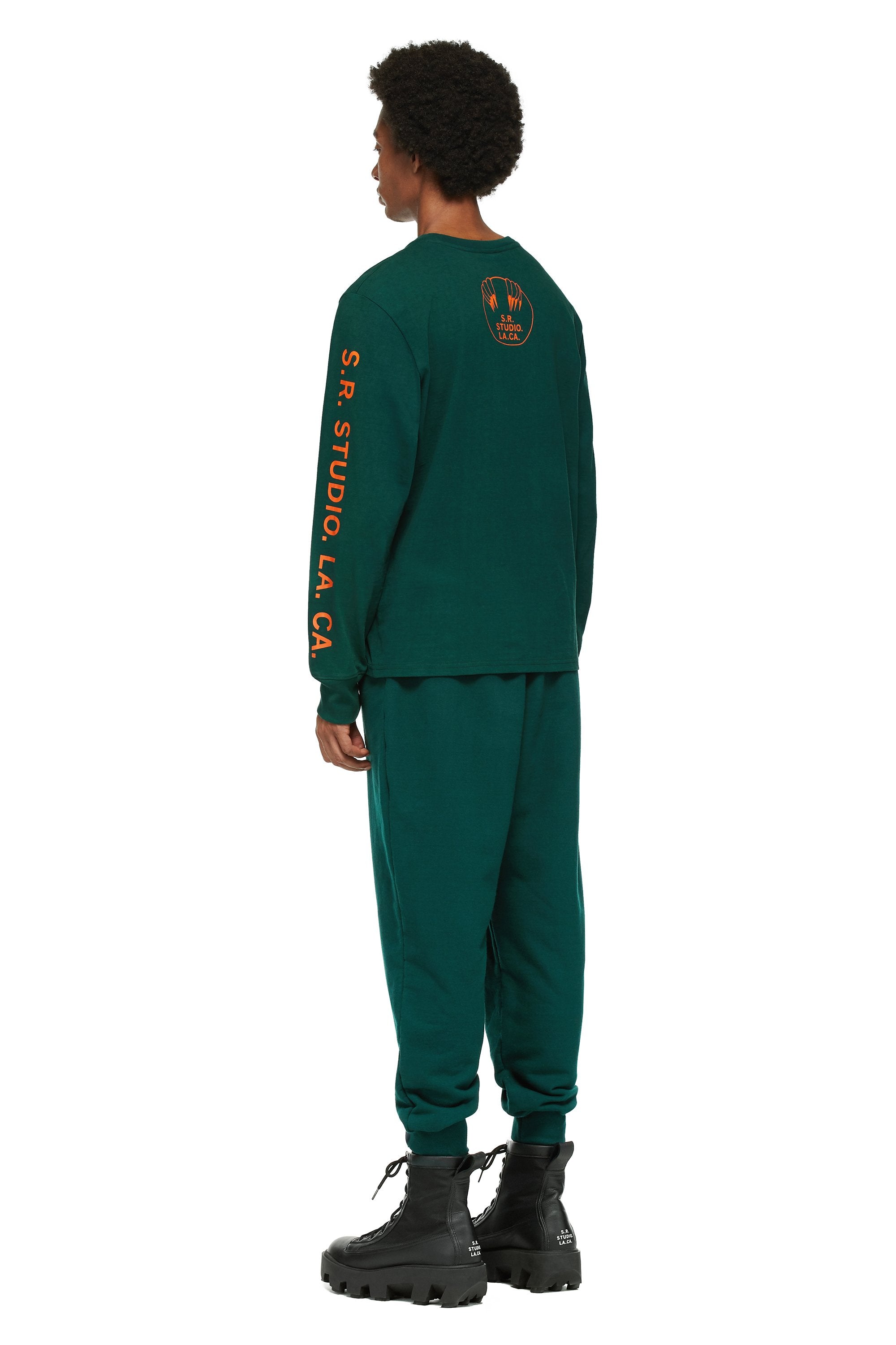 BASIC LONG SLEEVE T-SHIRT WITH S.R.S. LOGO AND VAMPIRE SUNRISE GRAPHIC