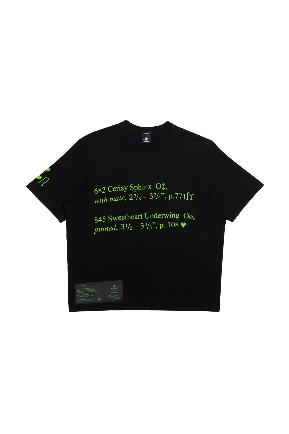 S.R. STUDIO. LA. CA. BY STERLING RUBY OVERSIZED T-SHIRT INSECT INDEX