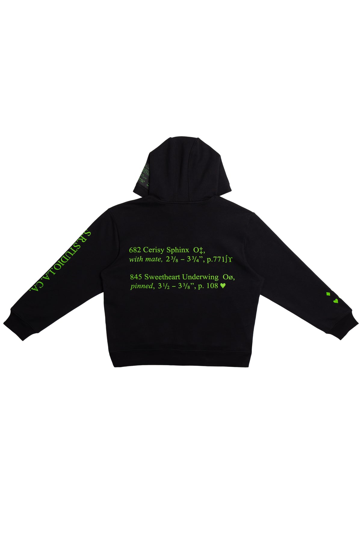 S.R. STUDIO. LA. CA. BY STERLING RUBY OVERSIZED HOODIE INSECT INDEX