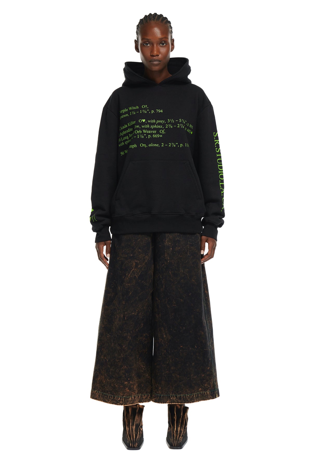 S.R. STUDIO. LA. CA. BY STERLING RUBY OVERSIZED HOODIE INSECT INDEX