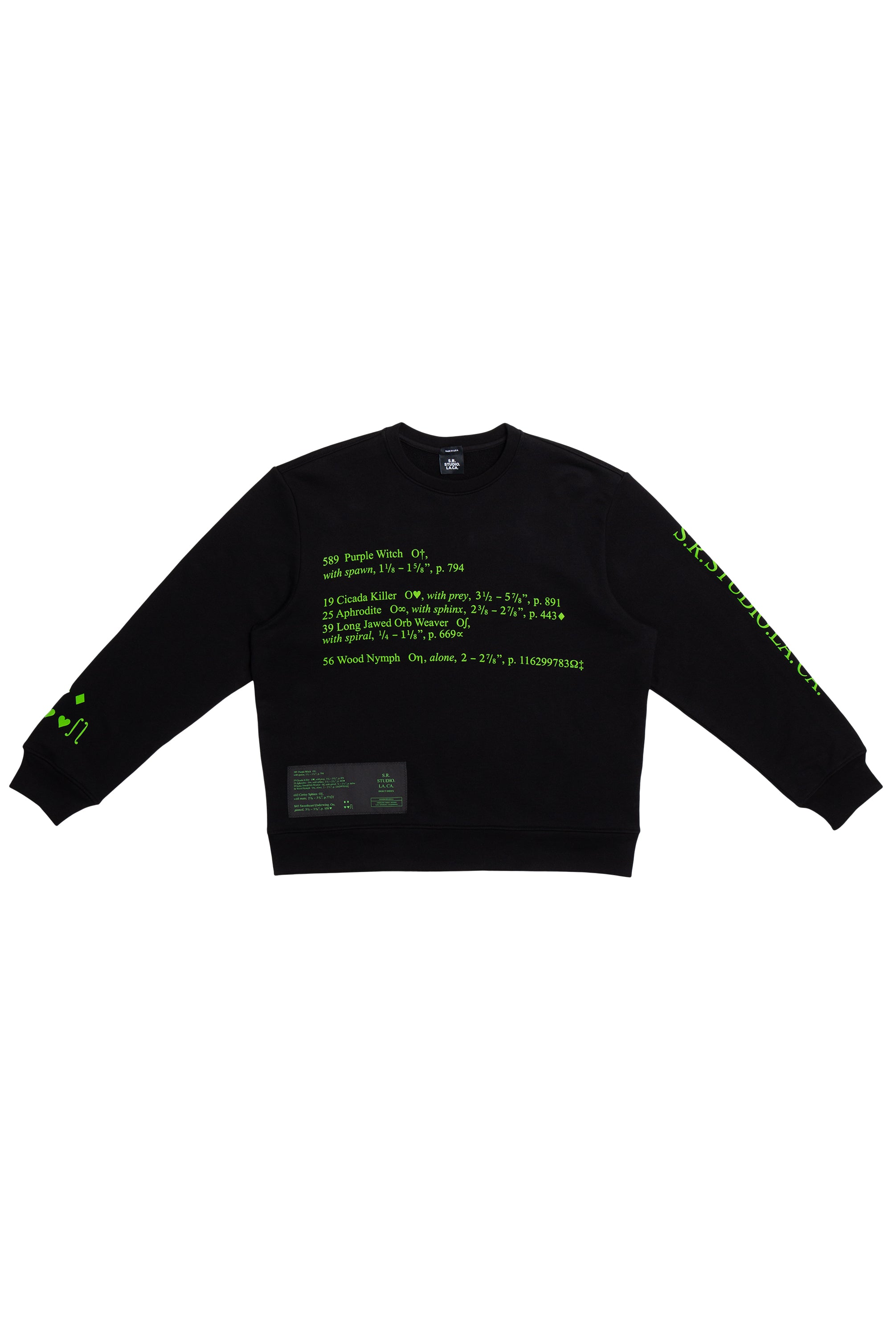 INSECT INDEX OVERSIZED CREWNECK SWEATSHIRT