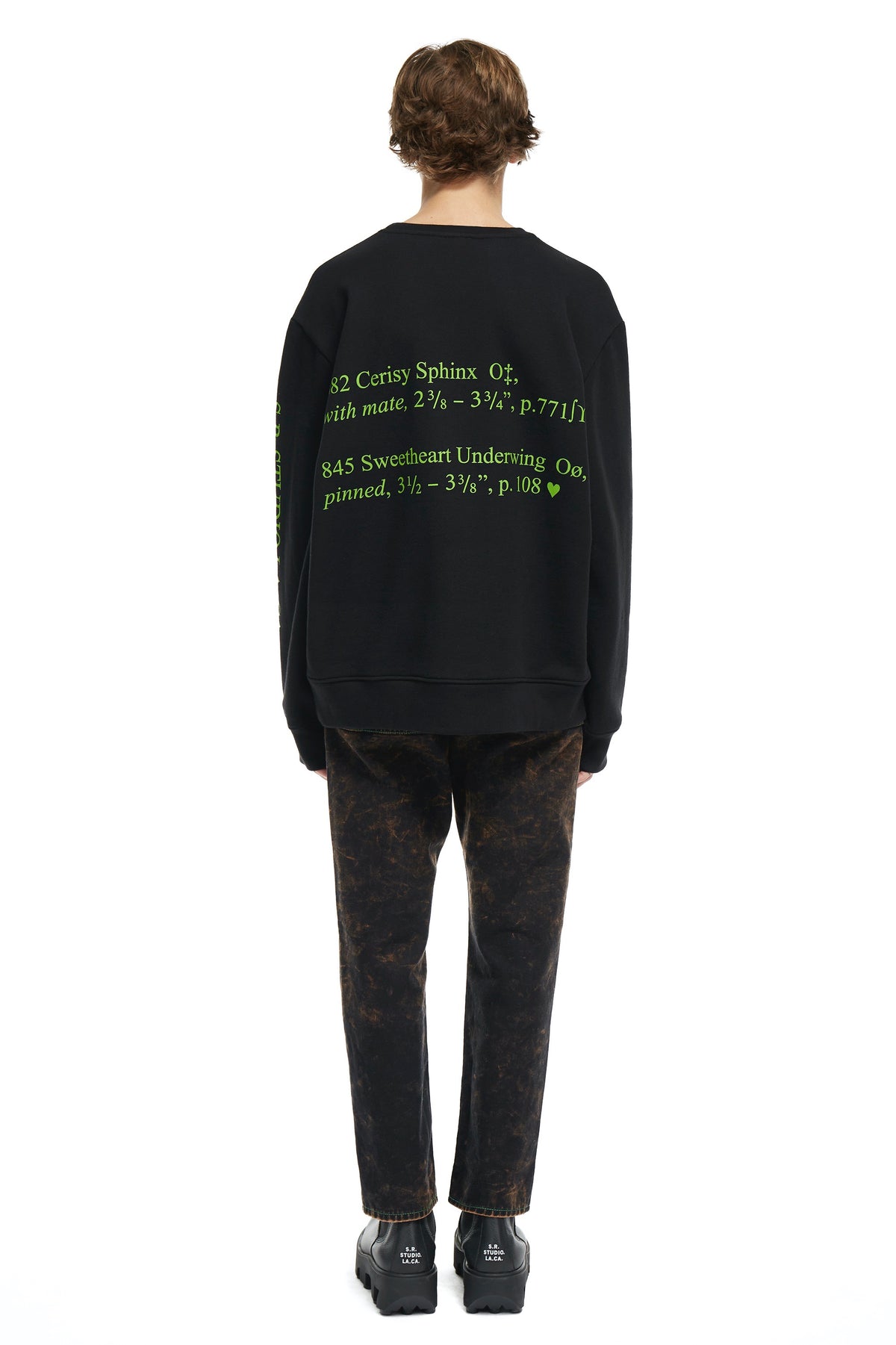 S.R. STUDIO. LA. CA. BY STERLING RUBY OVERSIZED CREWNECK SWEATSHIRT INSECT INDEX