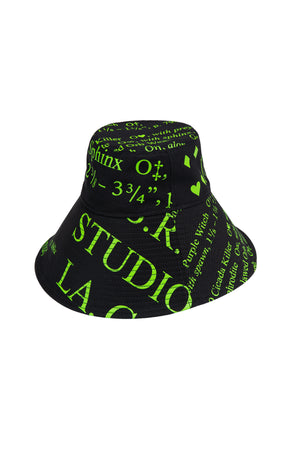 S.R. STUDIO. LA. CA. BY STERLING RUBY LONG-BRIM BUCKET HAT INSECT INDEX