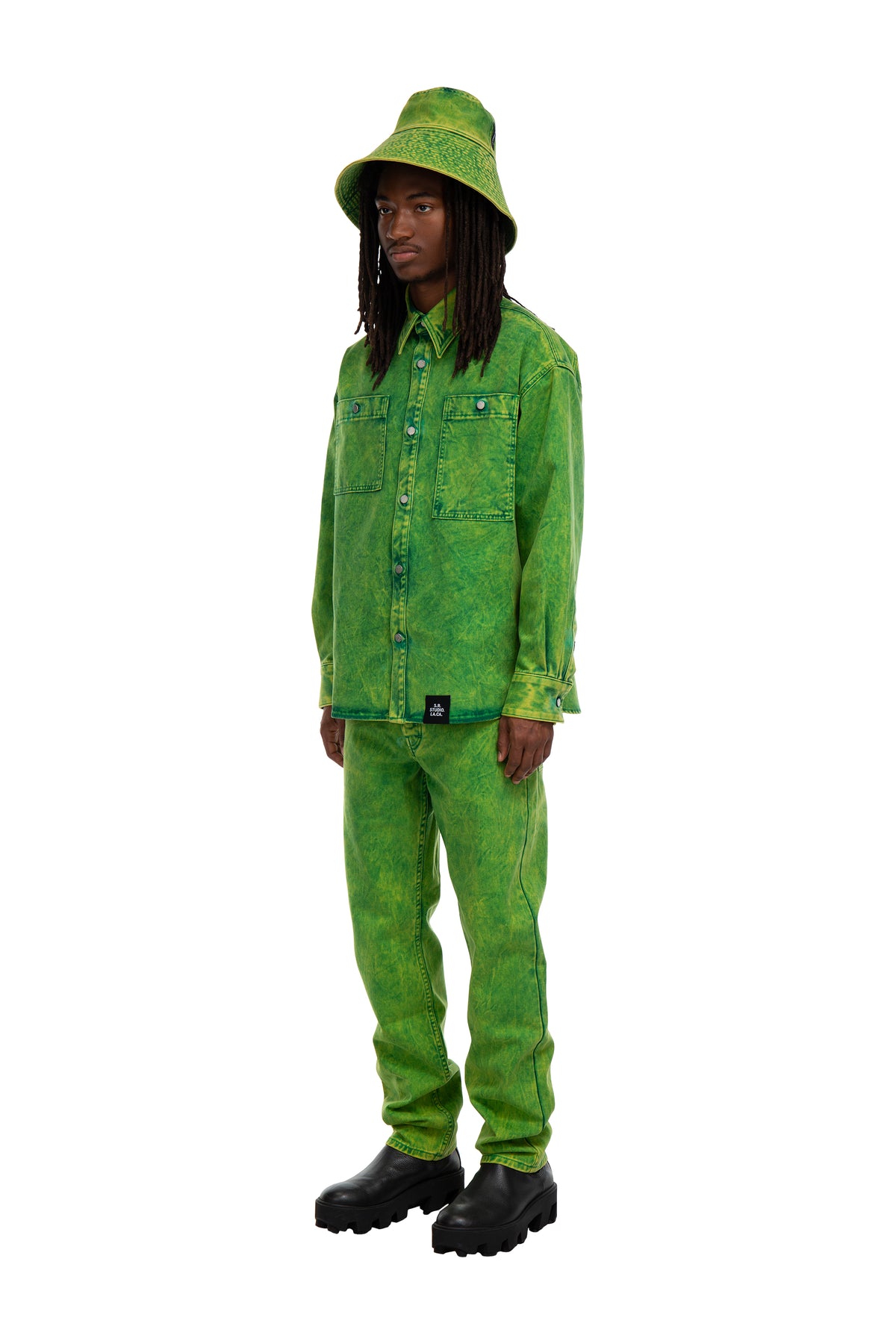 LONG BRIM BUCKET HAT WITH IO WASH