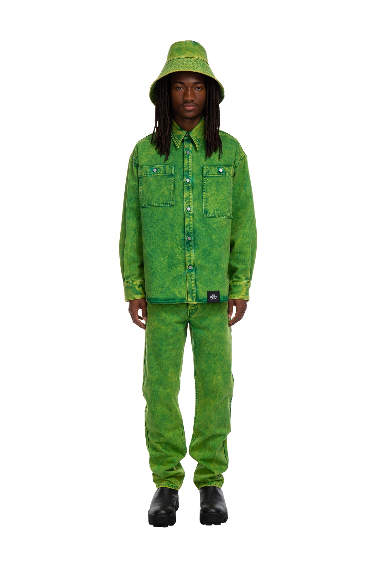 LONG BRIM BUCKET HAT WITH IO WASH