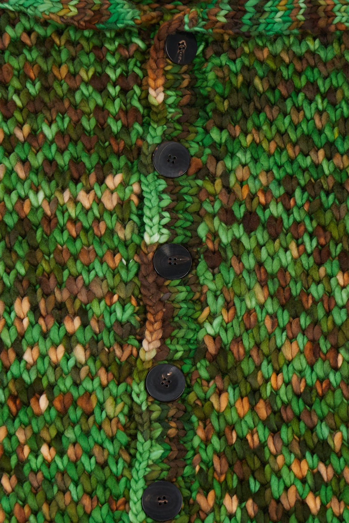 HAND-KNIT SUPER CHUNKY OVERSIZED HAND-DYED MERINO WOOL CARDIGAN