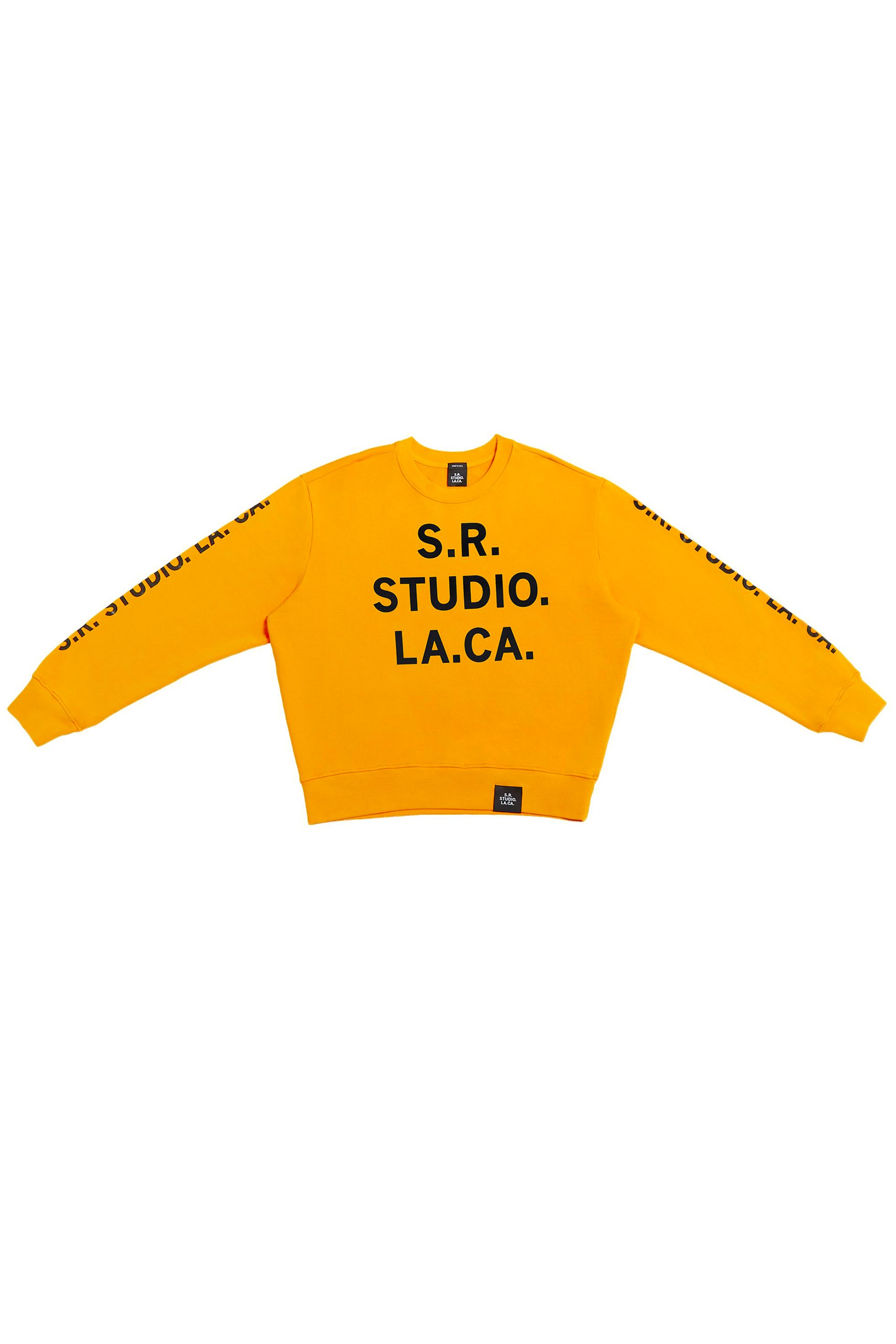 CREWNECK SWEATSHIRT WITH S.R.S. LOGO/VAMPIRE SUNRISE – S.R. STUDIO. LA. CA.