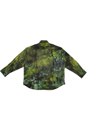 HAND-DYED E.G. SOTO SILK OVERSIZED SHIRT WITH PLEATED BACK