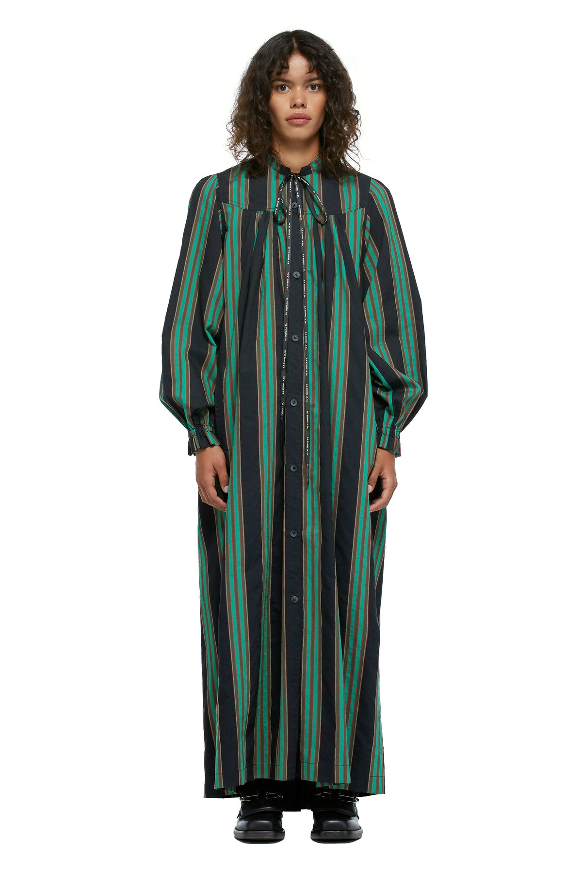 B.G.R. STRIPE DOUBLE LAYER DRESS