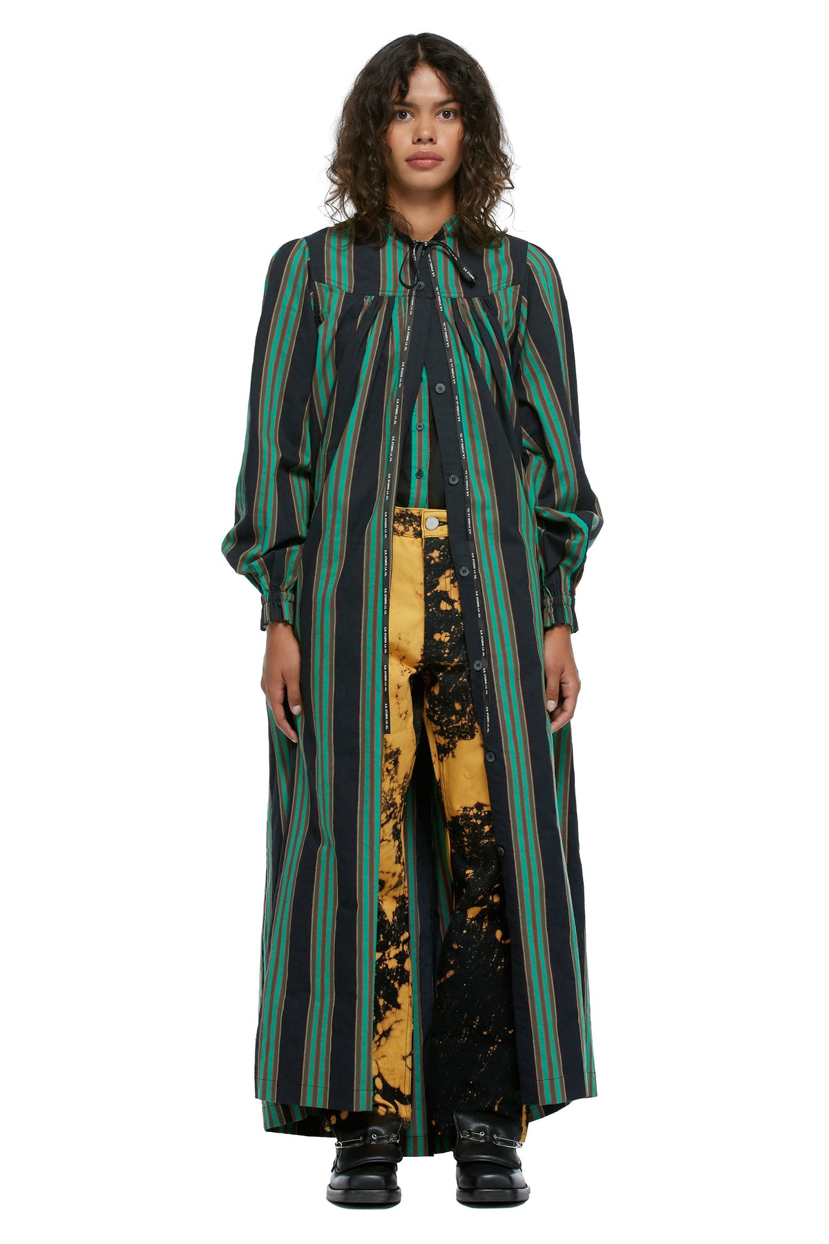 B.G.R. STRIPE DOUBLE LAYER DRESS