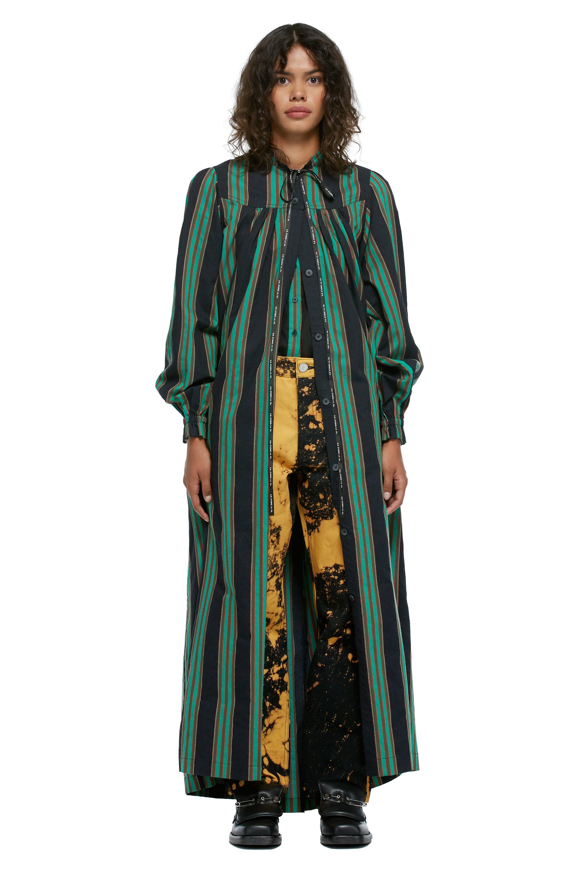 B.G.R. STRIPE DOUBLE LAYER DRESS