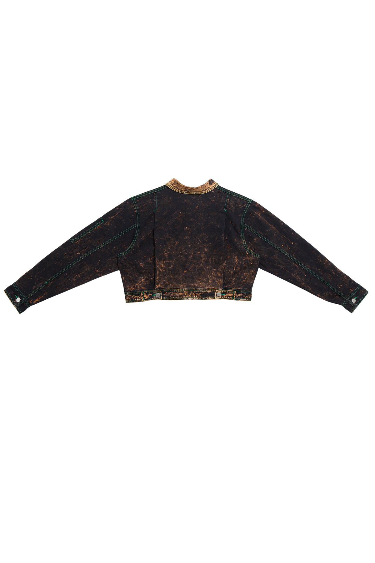 S.R. STUDIO. LA. CA. BY STERLING RUBY AP CROPPED LAB COAT WITH CONTRAST STITCHING AND IO WASH INSECT INDEX