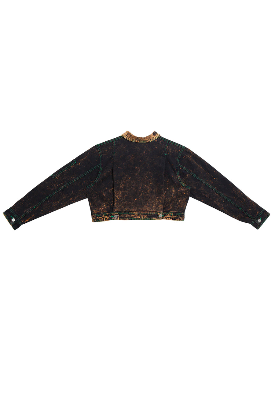 S.R. STUDIO. LA. CA. BY STERLING RUBY AP CROPPED LAB COAT WITH CONTRAST STITCHING AND IO WASH INSECT INDEX