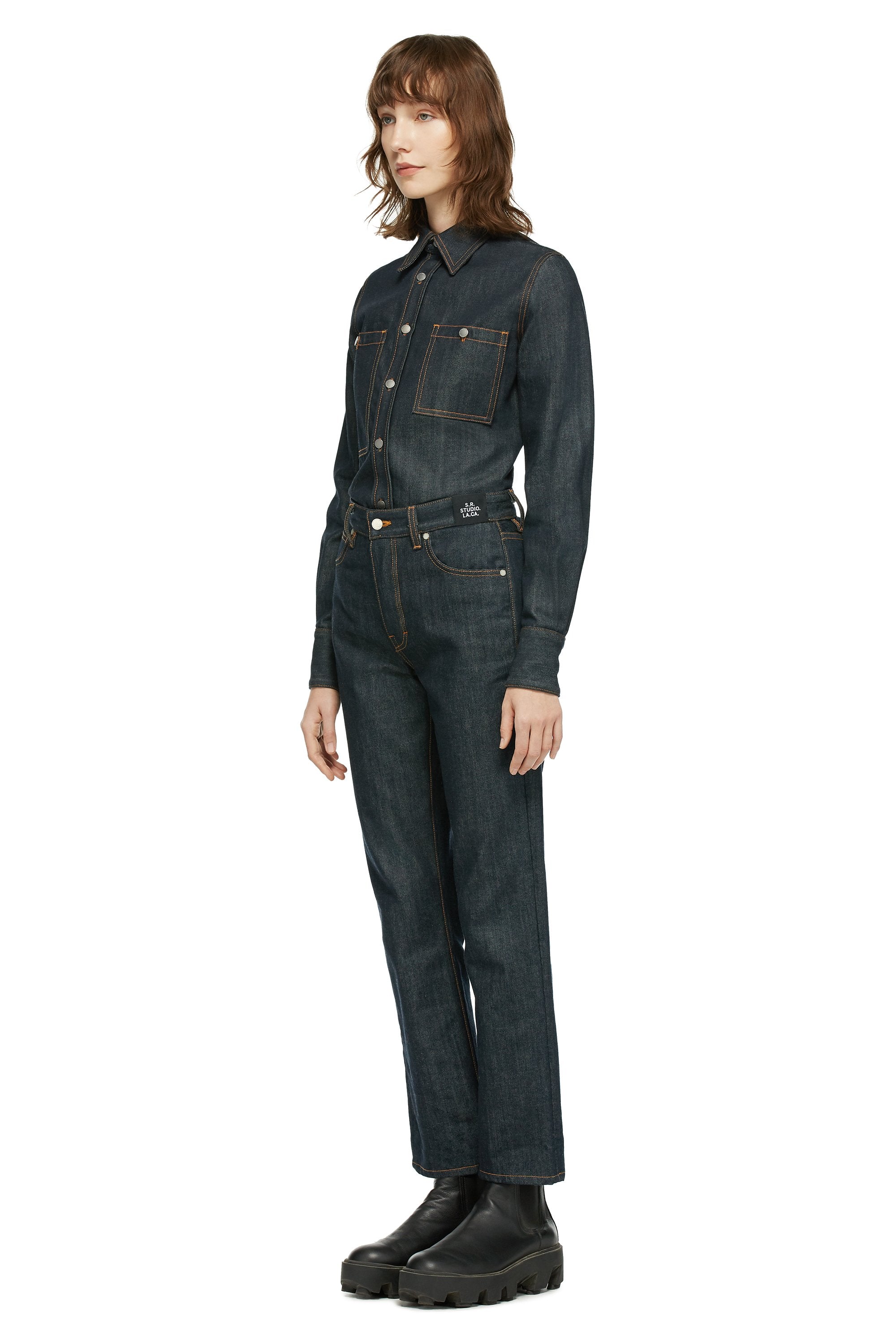 WOMEN'S C-JEAN WITH CONTRAST STITCHING