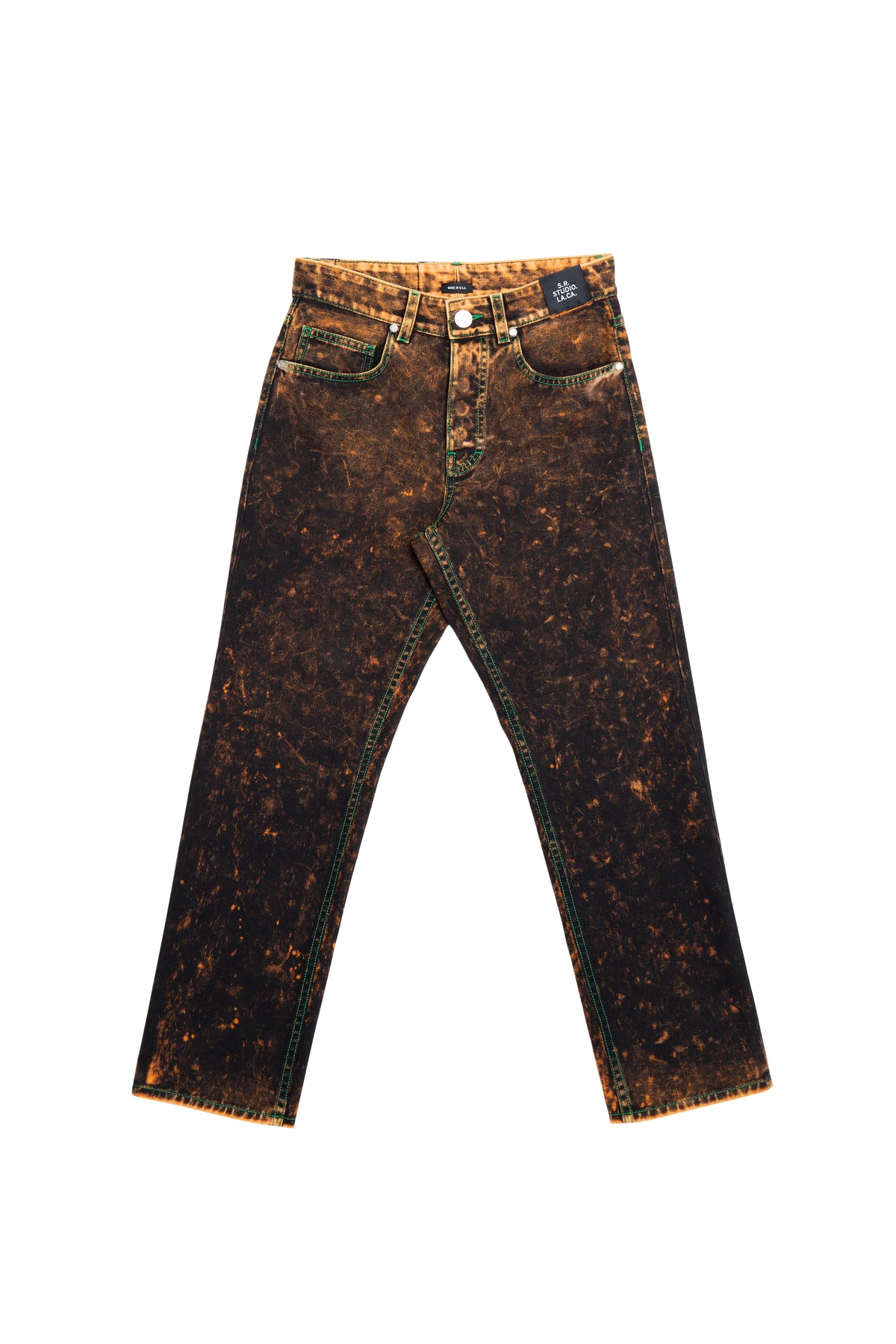 S.R. STUDIO. LA. CA. BY STERLING RUBY STUDIO AP WOMEN'S C-JEAN WITH CONTRAST STITCHING AND IO WASH INSECT INDEX