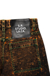 S.R. STUDIO. LA. CA. BY STERLING RUBY STUDIO AP WOMEN'S C-JEAN WITH CONTRAST STITCHING AND IO WASH INSECT INDEX