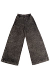 WIDE LEG DENIM PANTS WITH MINERAL WASH