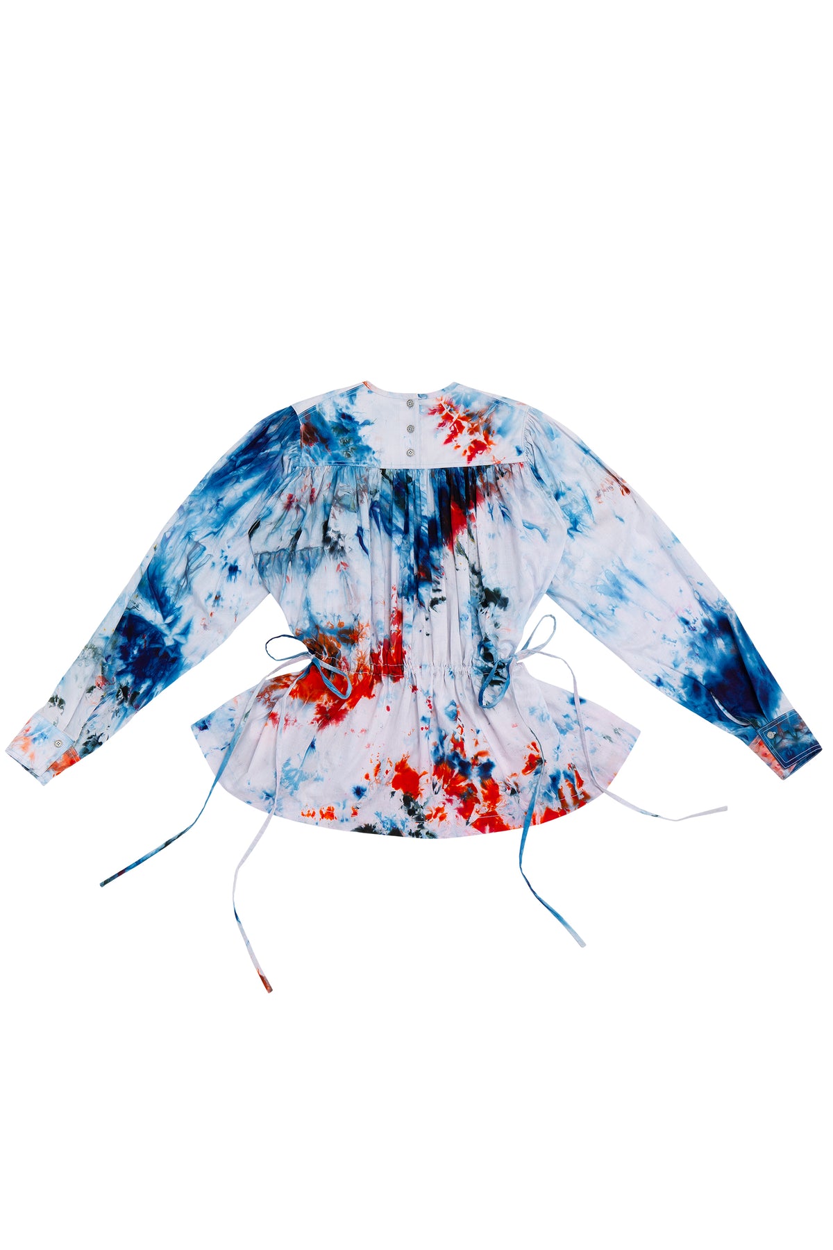 HAND-DYED T.R.B. SOTO SIDE TIE BLOUSE