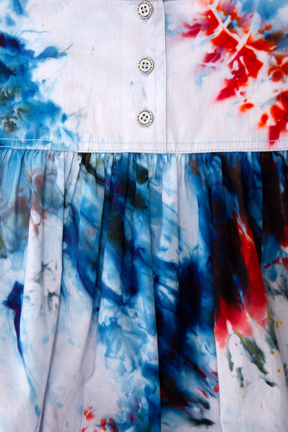 HAND-DYED T.R.B. SOTO SIDE TIE BLOUSE