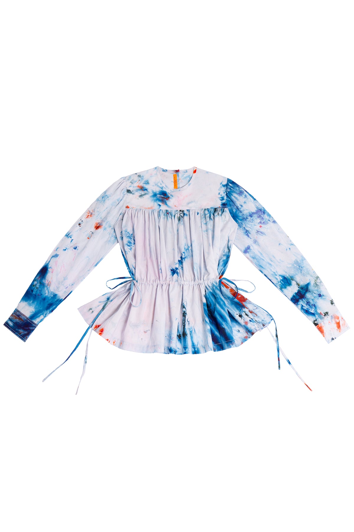 HAND-DYED T.R.B. SOTO SIDE TIE BLOUSE