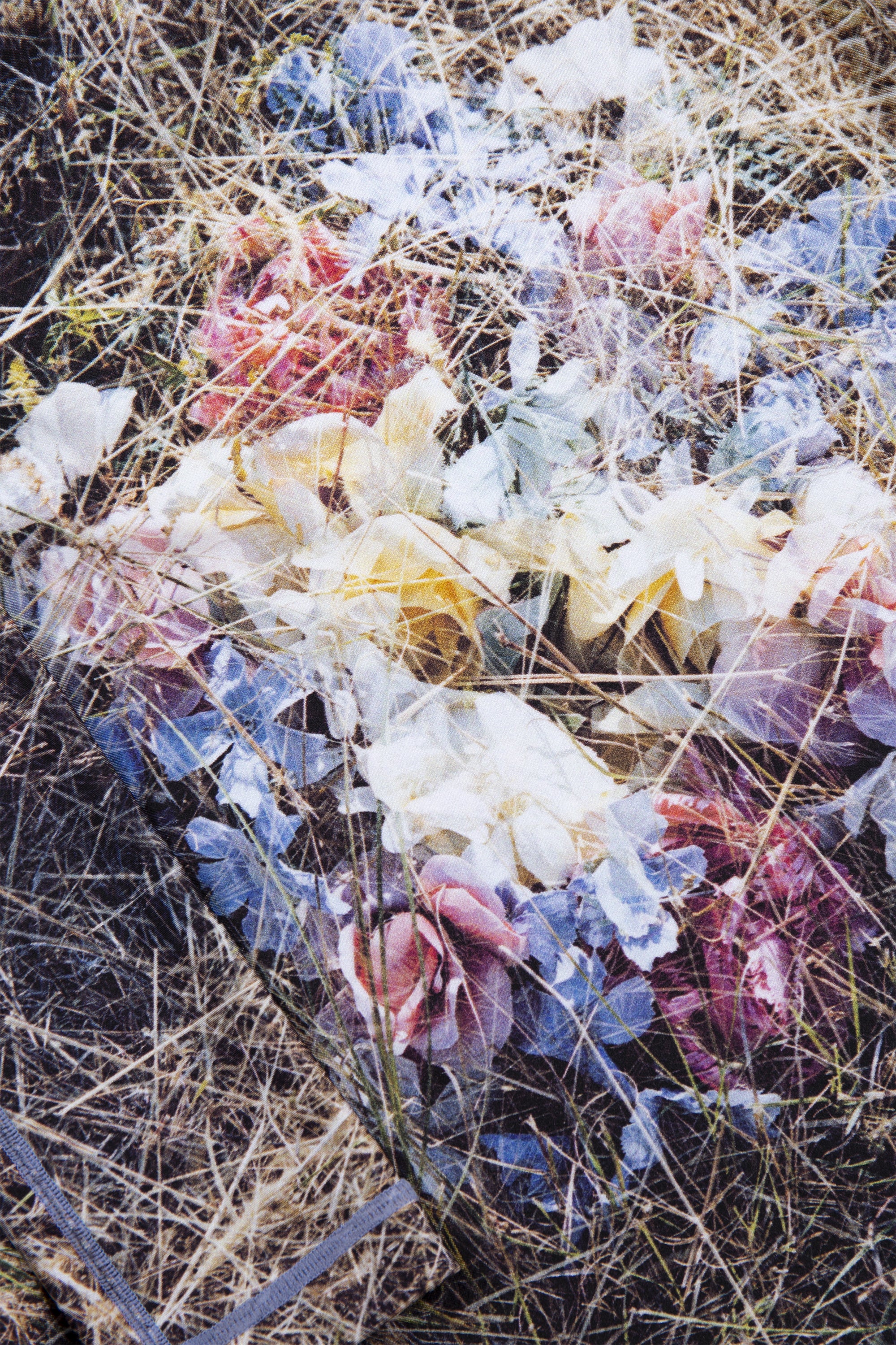 FLOWERS I SPANDEX MOCK NECK TOP